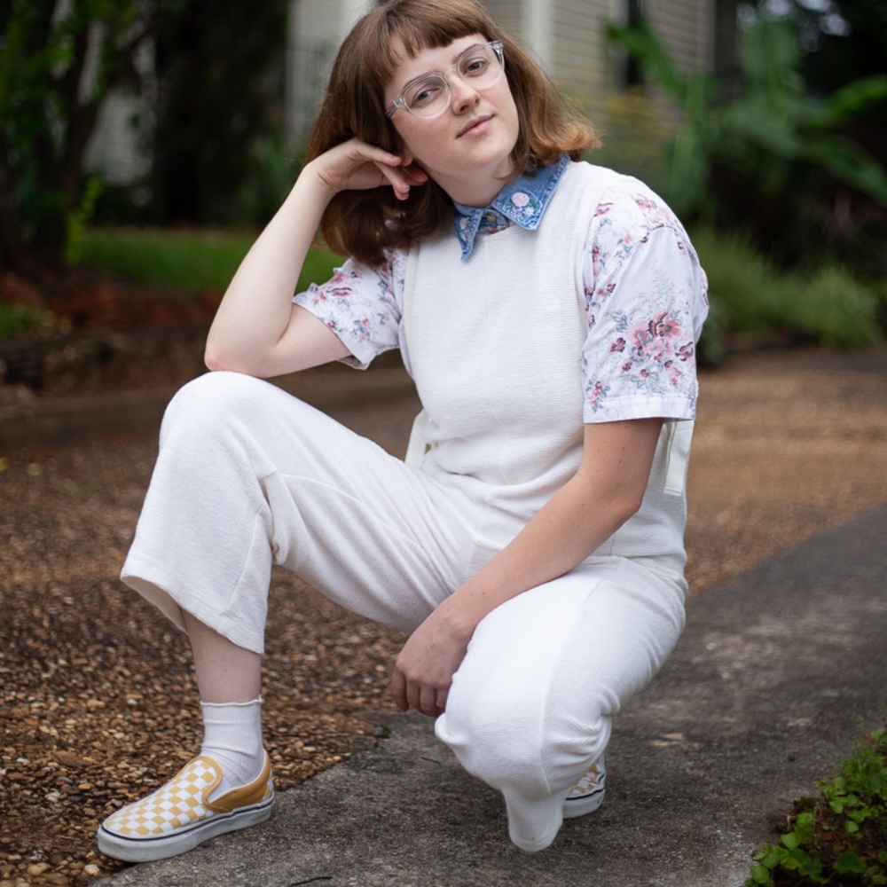 Texture & Thread Side-Tie Jumpsuit in White
